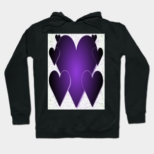 Purple Hearts-Available As Art Prints-Mugs,Cases,Duvets,T Shirts,Stickers,etc Hoodie